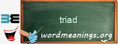 WordMeaning blackboard for triad